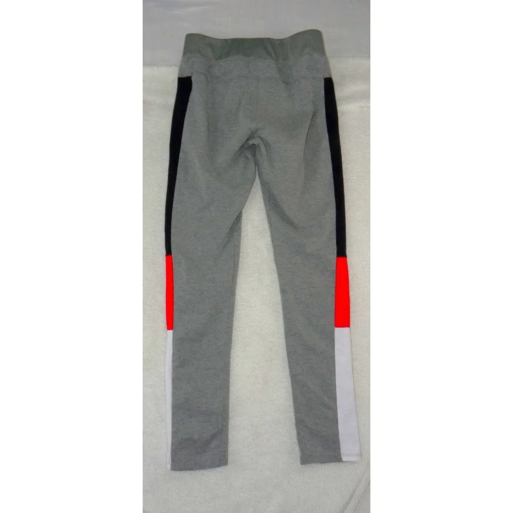 Jordan Girls Gray Colorblock Jumpman Logo Athletic Leggings Size Large 12-13Y